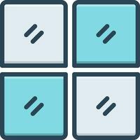 color icon for sections vector