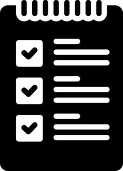 solid icon for checklist vector