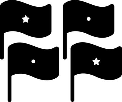 solid icon for flags vector