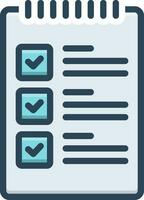 color icon for checklist vector