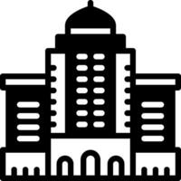 solid icon for building vector