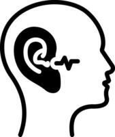 solid icon for ear vector