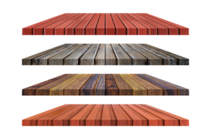 Set of wooden flooring isolated on transparent background, PNG File Format.