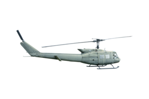 Old helicopter isolated on transparent background, PNG Format.