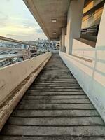 Ramp cement floor loading things on tall building photo