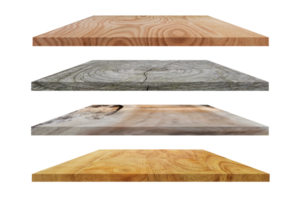 Set of wooden flooring isolated on transparent background, PNG File Format.