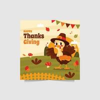 happy thanksgiving vector illustration