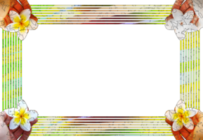 template design border frame with element flower png