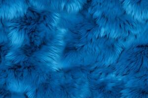 High detailed Close-up Blue color sheep fur seamless pattern. Natural sheepskin rug seamless pattern background. Wool texture top view AI Generative photo