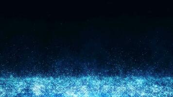 abstrakt 4k Blau leuchtenden funkeln Partikel Animation Neu Bewegung Hintergrund. Licht Fackel zum Fall, Festival, Präsentation, Musik, zeigen, Party, vergeben, Mode, Musik, Festival, Verein, Bühne video