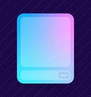 Social media square frame template. Gradient social network interface. vector