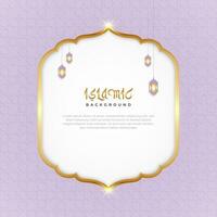 Islamic background with light vector