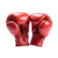 Red boxing gloves with a transparent  Generative Ai png