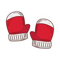 red mittens icon cartoon vector illustration graphic design vector illustration graphic design