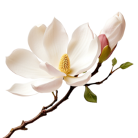 magnolia flor png magnolia png magnolia flor transparente fondo, ai generativo