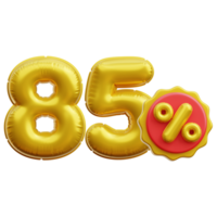 85 Prozent Ballon 3d Symbol Abbildungen png