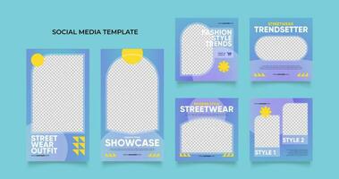 social media template banner blog fashion sale promotion vector