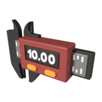 vernier calibrador 3d ilustración icono png