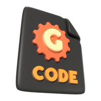 G Code File 3D Illustration Icon png