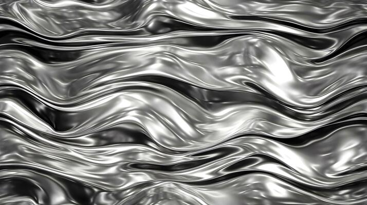 Crumpled silver foil seamless texture Royalty Free Vector