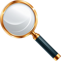 Magnifying glass icon. AI Generative png