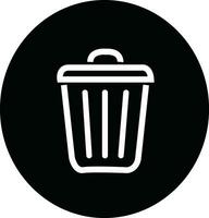 Simple black bin icon. Stroke pictogram. Premium quality symbol. sign for mobile app and web sites. vector