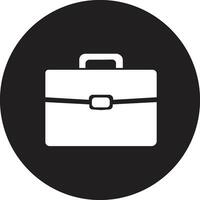 plano maletín icono. bolsa, portafolio símbolo. plano signo. sencillo icono para gráfico y web diseño. bolsa, negocio, oficina, trabajo icono. vector