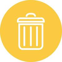 Simple yellow bin icon. Stroke pictogram. Premium quality symbol. sign for mobile app and web sites. vector