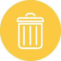 Simple yellow bin icon. Stroke pictogram. Premium quality symbol. sign for mobile app and web sites. vector