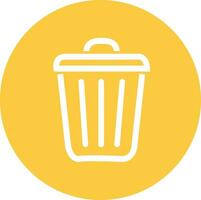 Simple yellow bin icon. Stroke pictogram. Premium quality symbol. sign for mobile app and web sites. vector