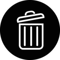 Simple black bin icon. Stroke pictogram. Premium quality symbol. sign for mobile app and web sites. vector