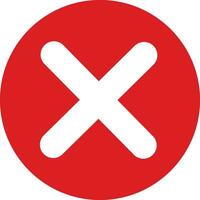 fill Red cross sign icon. Wrong mark. Red cross X symbol. Red grunge X icon. Cross brush sign vector