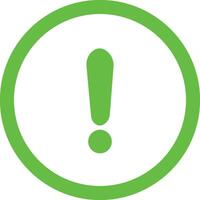 Green Exclamation mark icons in line style. Danger alarm . Caution risk business concept. Hazard warning attention sign with exclamation mark symbol. vector