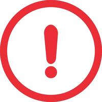 Red Exclamation mark icons in line style. Danger alarm . Caution risk business concept. Hazard warning attention sign with exclamation mark symbol. vector