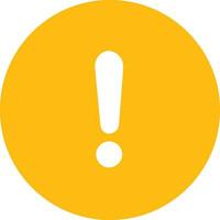 yellow Exclamation mark icons in fill style. Danger alarm . Caution risk business concept. Hazard warning attention sign with exclamation mark symbol. vector