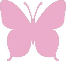 Pink  Colored butterfly simple flat design . vector