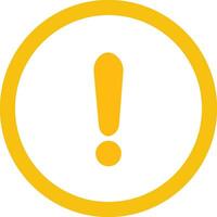 Yellow Exclamation mark icons in line style. Danger alarm . Caution risk business concept. Hazard warning attention sign with exclamation mark symbol. vector