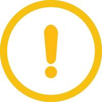 Yellow Exclamation mark icons in line style. Danger alarm . Caution risk business concept. Hazard warning attention sign with exclamation mark symbol. vector