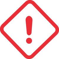 Red Exclamation mark icons in line style. Danger alarm . Caution risk business concept. Hazard warning attention sign with exclamation mark symbol. vector