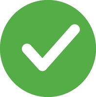 llenar verde garrapata marca aprobado . cheque marca icono símbolos . símbolo para sitio web computadora y móvil aislado. verde garrapata verificado Insignia icono. social medios de comunicación oficial cuenta garrapata símbolo. vector