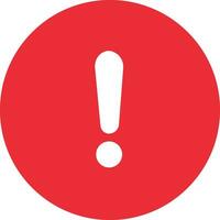 Red Exclamation mark icons in Fill style. Danger alarm . Caution risk business concept. Hazard warning attention sign with exclamation mark symbol. vector