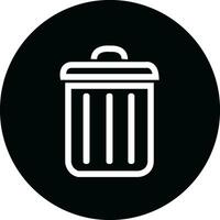 Simple black bin icon. Stroke pictogram. Premium quality symbol. sign for mobile app and web sites. vector