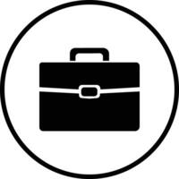 plano maletín icono. bolsa, portafolio símbolo. plano firmar . sencillo icono para gráfico y web diseño. bolsa, negocio, oficina, trabajo icono. vector