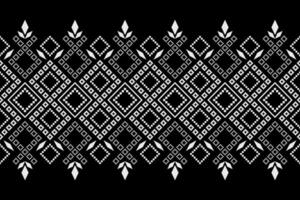 Nature vintages cross stitch traditional ethnic pattern paisley flower Ikat background abstract Aztec African Indonesian Indian seamless pattern for fabric print cloth dress carpet curtains and sarong vector