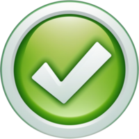 Green right check mark. AI Generative png