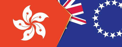 Hong Kong and Cook Islands flags, two vector flags.