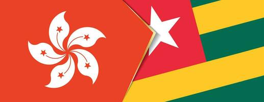 Hong Kong and Togo flags, two vector flags.