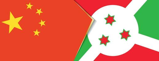 China and Burundi flags, two vector flags.