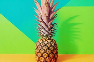 Pineapple. background. AI Generative Pro Photo