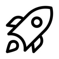 rocket vector icon on white background